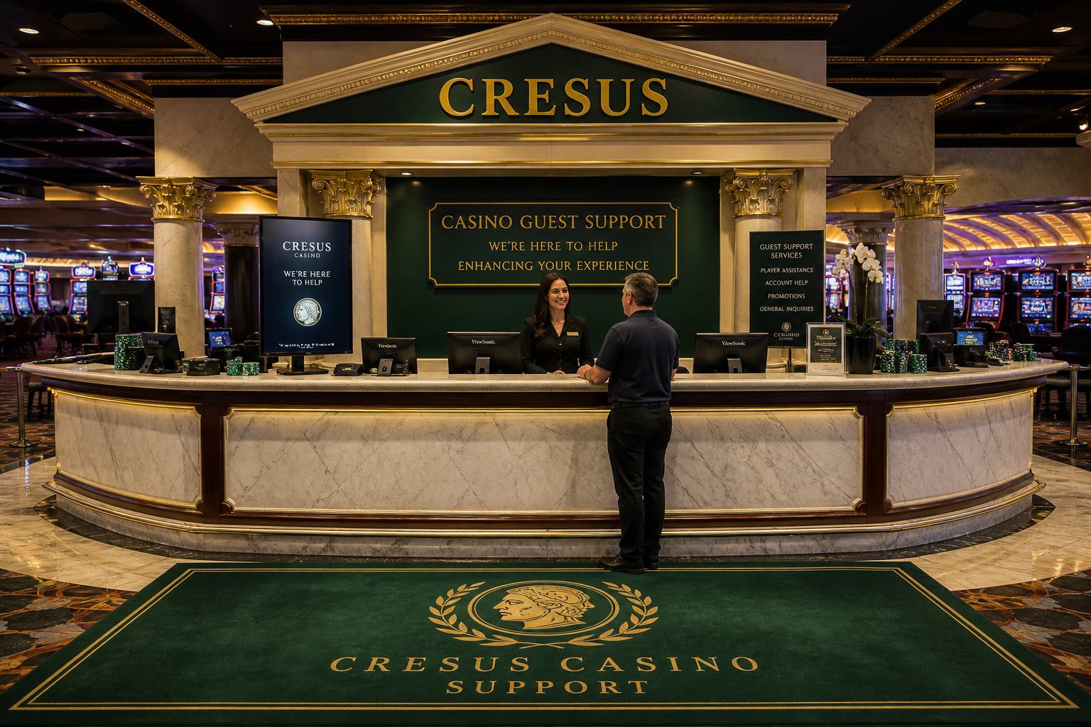 Cresus Casino support floor